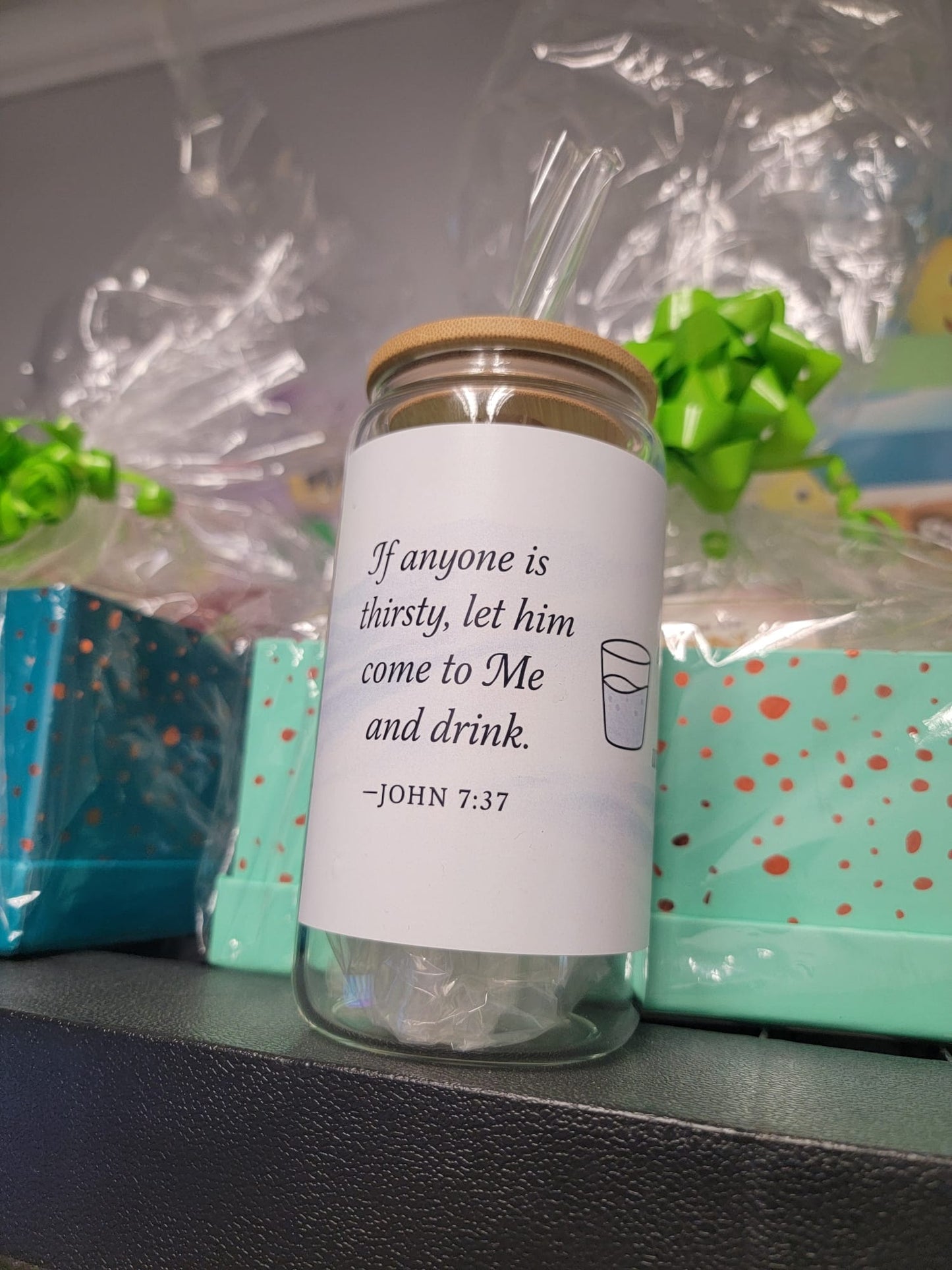 Glass Mugs with Double Scriptures