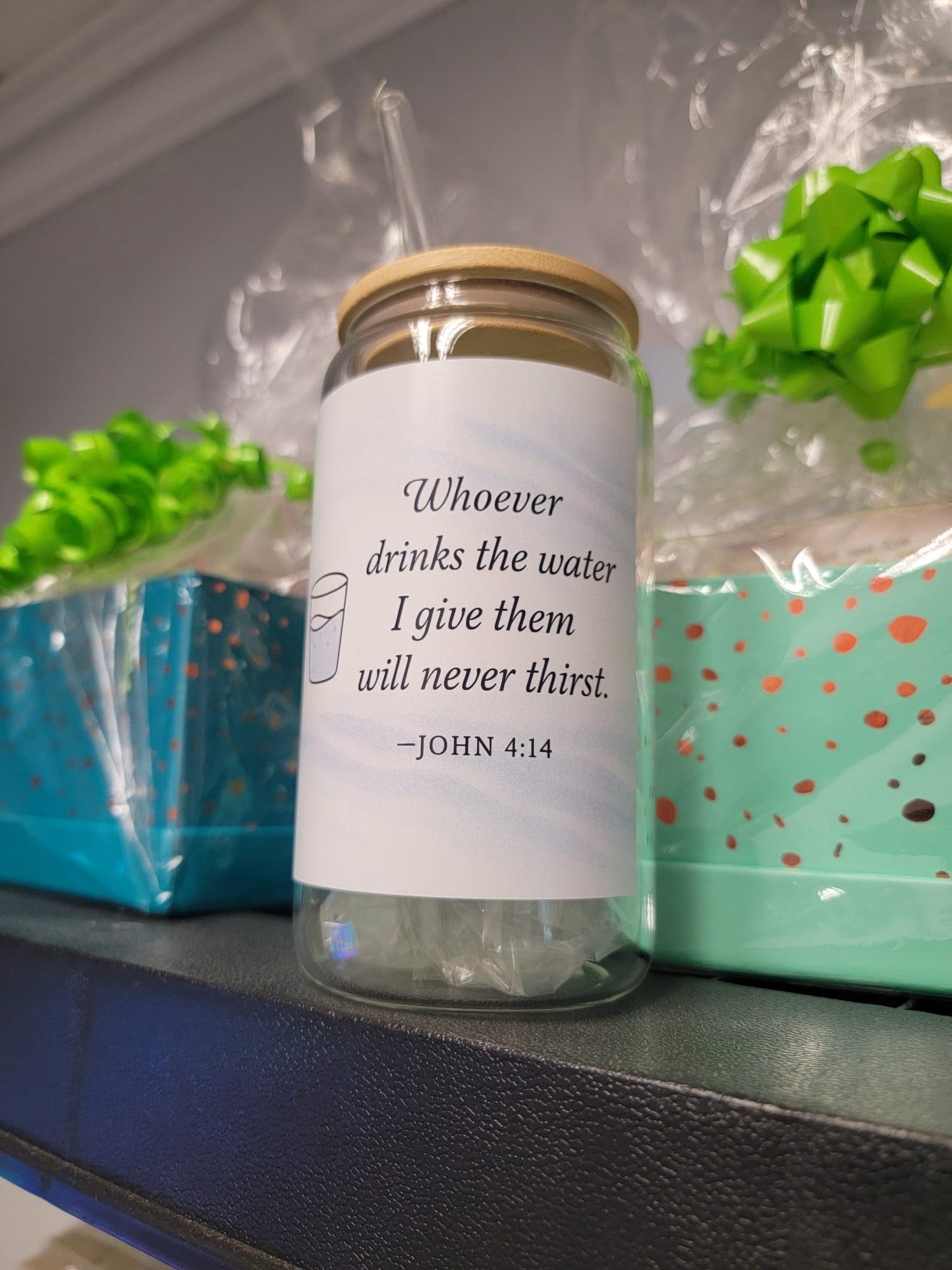 Glass Mugs with Double Scriptures